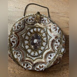 Art Deco French handmade beaded evening cocktail bag.